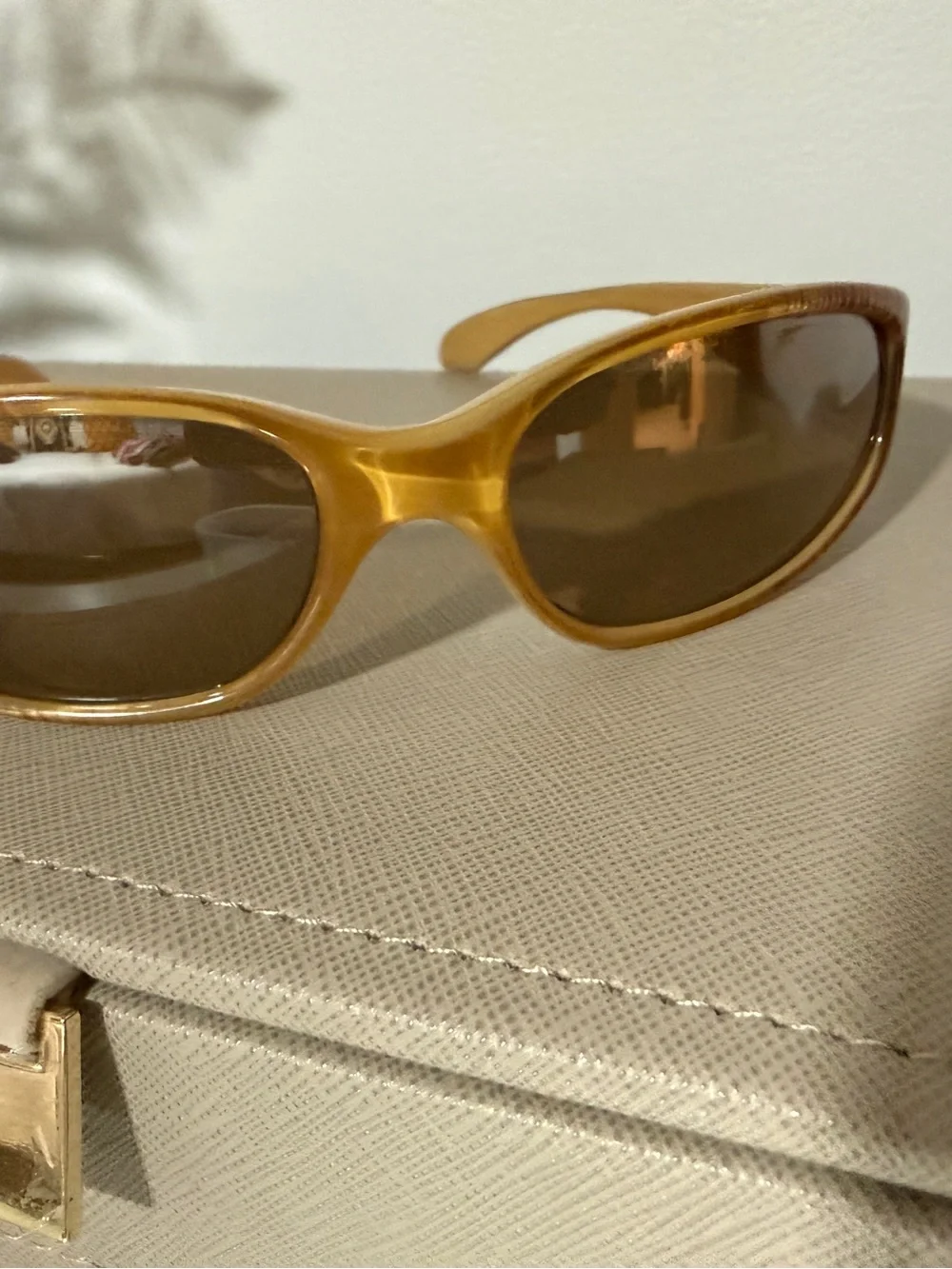 Bolle small face Amber Tinted Slim Oval Sunglasses - Picture 4 of 10